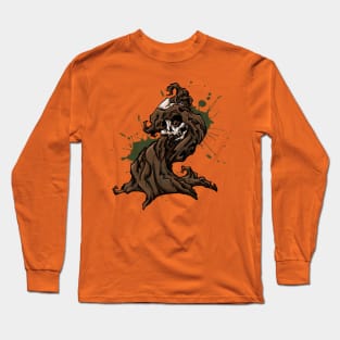 Halloween Skull Tree Long Sleeve T-Shirt